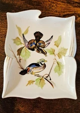 Rate Vintage Andrea Sadek Hand Painted Porcelain Pheasant Birds Trinket Dish