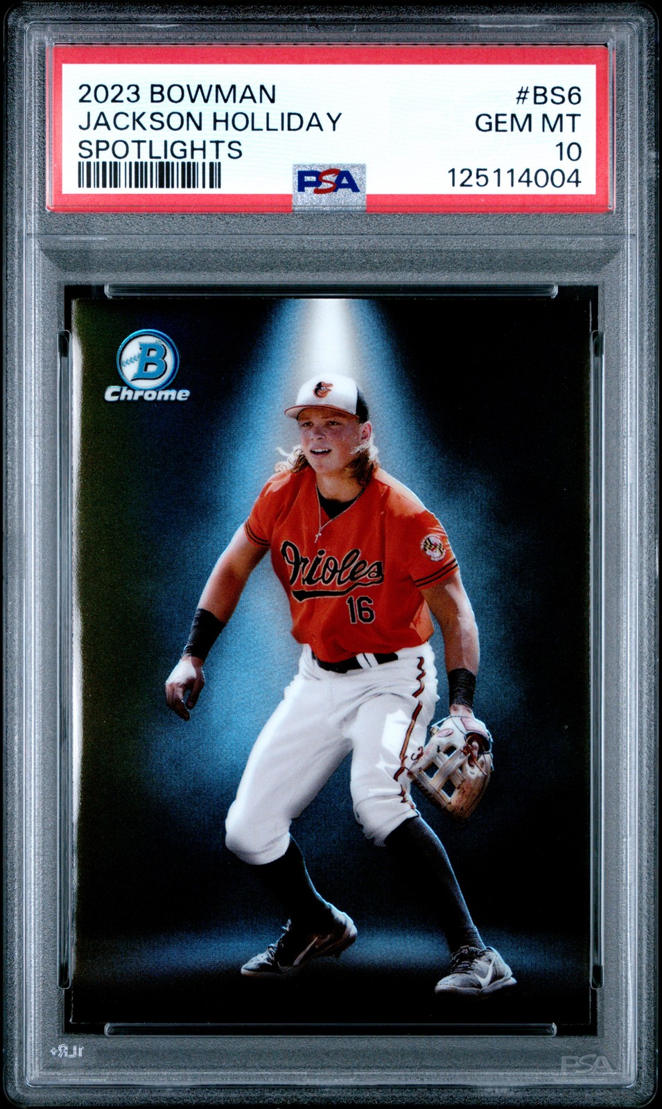 2023 BOWMAN SPOTLIGHTS #BS6 JACKSON HOLLIDAY PSA 10
