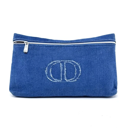 Pochette zippée en denim Dior