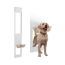 VEVOR Adjustable Aluminum Dog Door for Medium-Sized Dogs