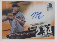 2020 Bowman Chrome Stat Tracker Orange Refractor 2/25 Jordan Balazovic Auto q4j