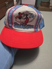 Mickey Mouse Baseball Slugger Walt Disney Vintage Trucker Snapback Cap Hat 1982
