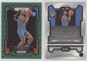 2023-24 Panini Prizm Green Wave Prizm Cason Wallace #139 Rookie RC