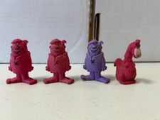 Vintage Fruity Pebbles Cereal Prize Flintstones: Fred, Barnie,  Dino 2" Rubber