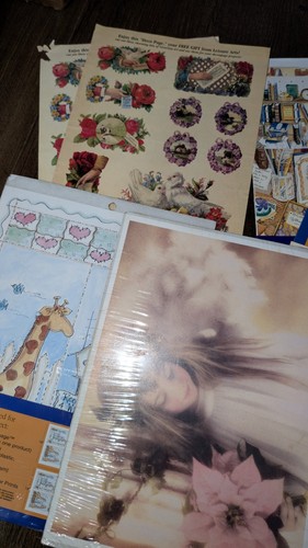 Aleene's Plaid Leisure Arts Decoupage Papers & Prints Vtg Lot Mix Of New & Used - Picture 5 of 21
