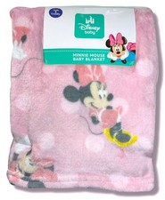 BLANKET PLUSH - DISNEY GIRLS 253 - MINNIE PINK - BABY TODDLER CRIB BED