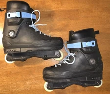 Them 909 Black Aggressive Inline Skates Mens Size M 9/10 US