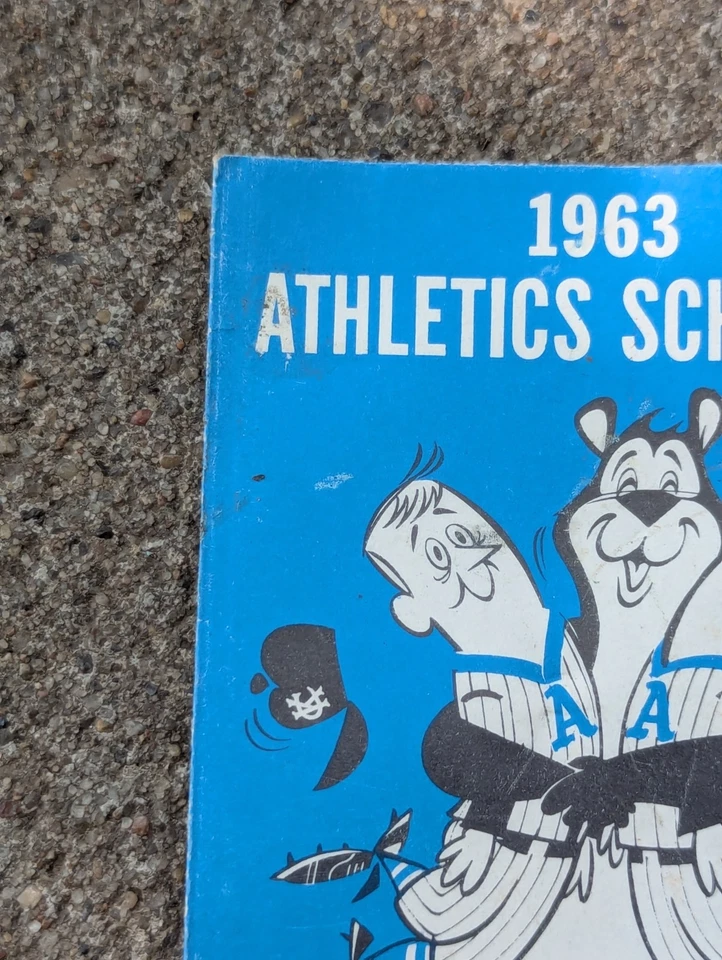 1963 Hamm's Beer Kansas City Athletics TV Pocket Schedule-RARE VG/VG-EX - Image 2 of 4