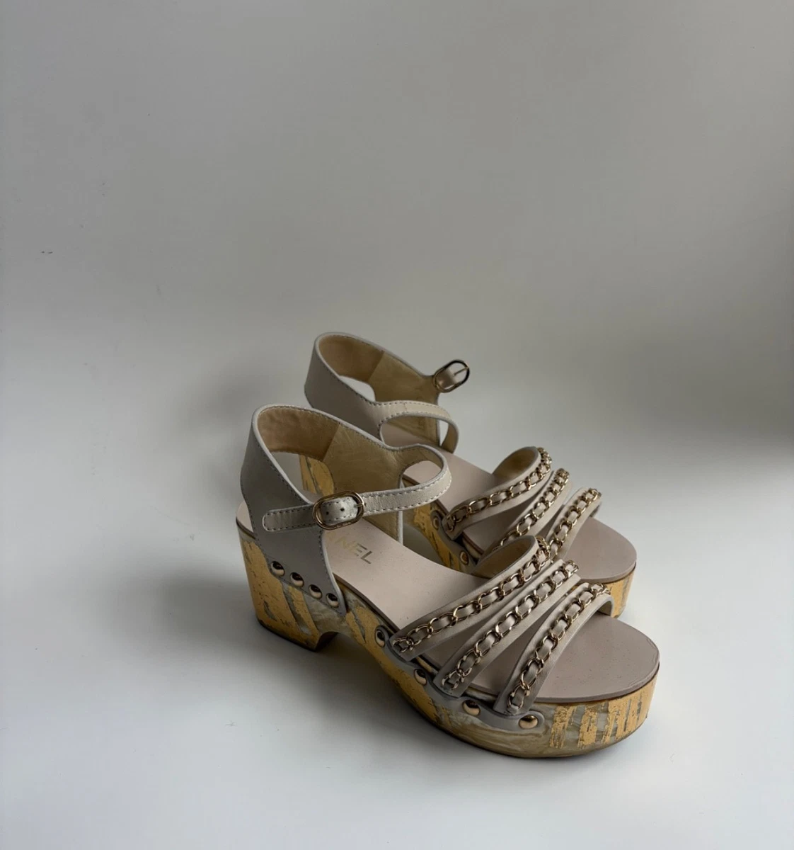 CHANEL Wedge Solid Sandals for Women for sale | eBay