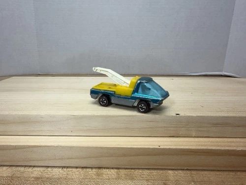 HOT WHEELS VTG 1:64 1969 REDLINE HEAVYWEIGHTS TOW TRUCK AQUA HONG KONG VG+