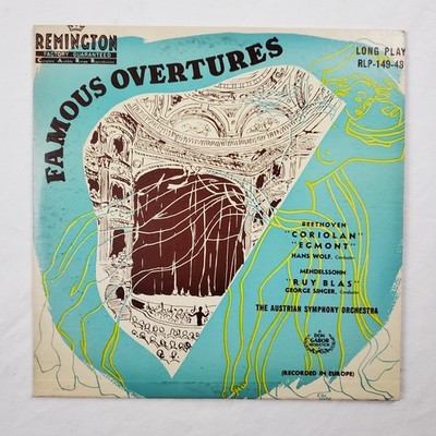 Famous Overtures: Austrian Symphony Orchestra 10'' Vinyl LP Remington RLP-149-48