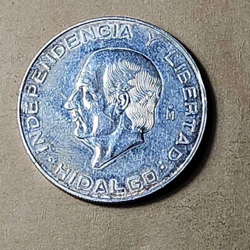 Photo of a 1955 Mexico 10 Pesos Silver from an eBay listing that sold on Jul 21, 2026