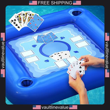 Dimrom Mesa Flotante para Piscina con Portavasos para Adultos Verano Juegos de Piscina