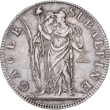 [#1509680] Subalpine Republic, 5 Francs, An 10, Turin, Silver, AU(50-53)