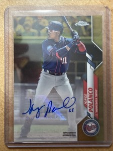 2020 Topps Chrome Autographs Jorge Polanco #USA-JP Gold Refractor /50 (AU)
