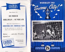 Leicester City publication Wembley 1961 Success City celebrate making Cup Final