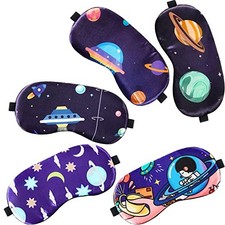 Geyoga 5 Pcs Boys Sleep Masks Planet Kids Sleeping Masks Boys Space Eye Cover