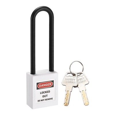 3'' Different Key Ring Safety Lock Plastic White Lock