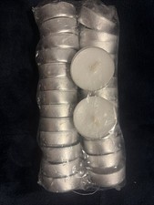 28 Tea Light Candles Bulk Pack 2.5 hours Burn White Unscented