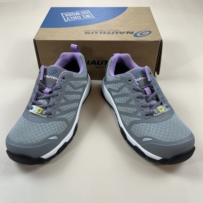 Womens Work Shoe Size 7.5 B Grey Carbon Fiber, Toe N2489 Velocity ESD Nautilus