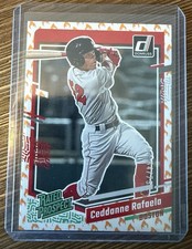 Panini 2023 Donruss Rated Prospect on fire Ceddanne Rafaela Red Sox #63 /75