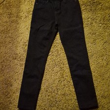 Old Navy Women's High-Rise Slim Straight Black Pants Secret-Smooth Pockets