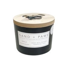 Sand  Paws Scented Candle - Vanilla Sandalwood  Luxurious Air Freshening Jar...