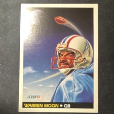 Fleer 1992 Warren Moon Houston Oilers Pro Vision #474 NFL Football Card