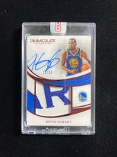2018-19 Panini Immaculate Kevin Durant 10/10 Auto Patch Ruby #PP-KDR 1/1 QR35