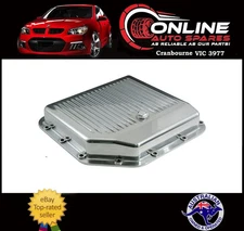 Polished Aluminium Finned TH350 Automatic Transmission Pan - auto fluid sump