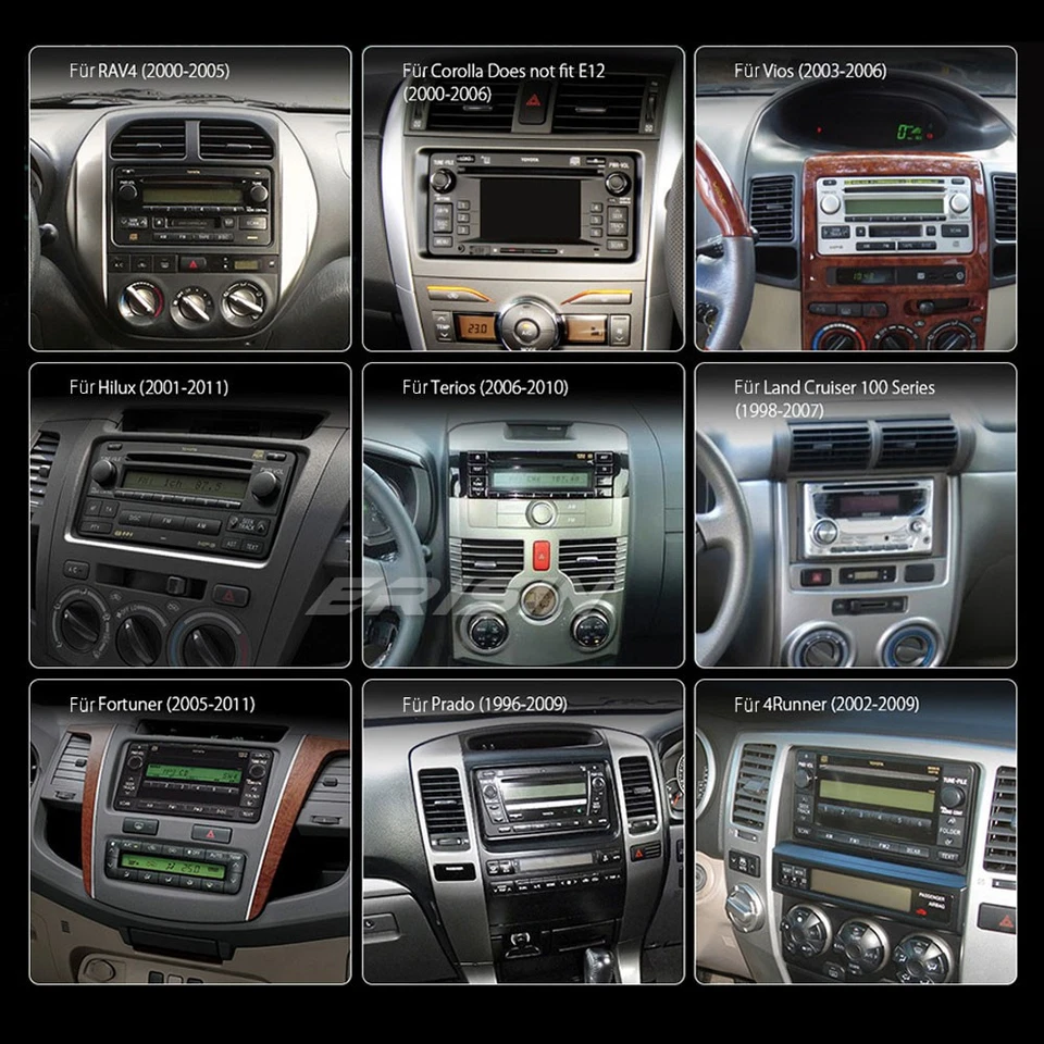 64GB Android 14 Autoradio Navi Toyota RAV4 Corolla Hilux Prado DAB+ Carplay Wifi - Bild 4 von 4
