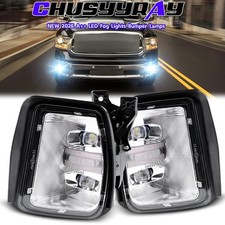 Fits For Dodge Ram 1500 2013-2018 Led White Fog Light Drl Daytime Running Lamps