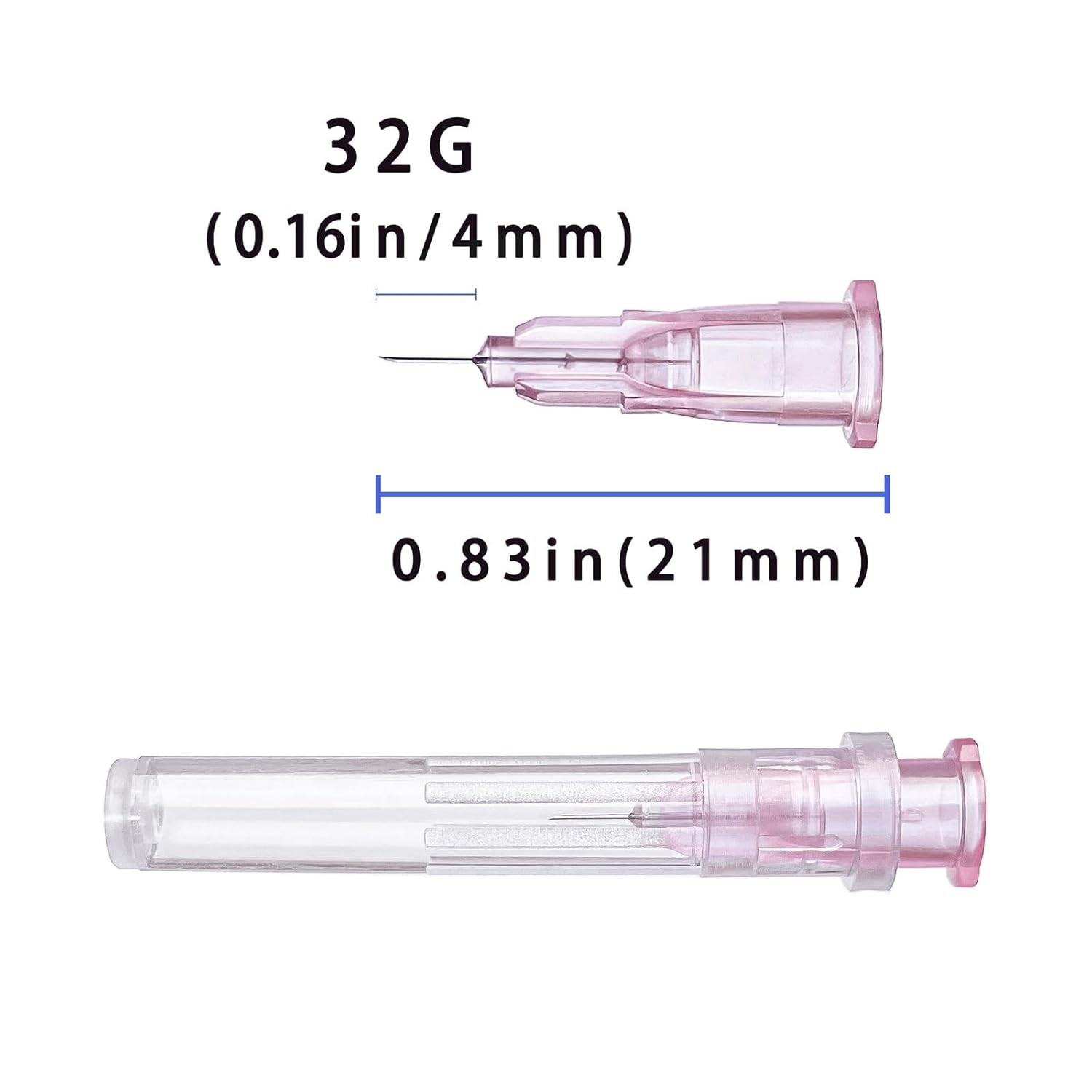 100Pack 32Ga 4mm(5/32inch) Needle Luer Lock Lab Dispensing 32G 5/32 inch 
