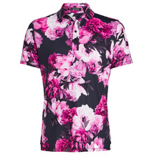 G/Fore Men's Small Photo Floral Tech Jersey Polo MSRP 120