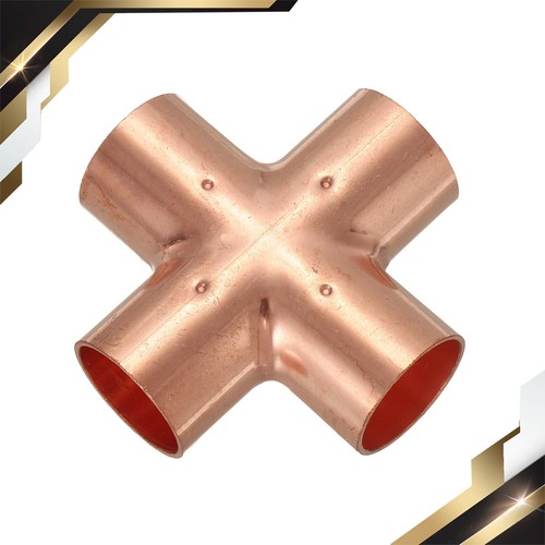 1"(25.4mm) Copper Cross Pipe Fitting 4 Ways Welding Copper Connector