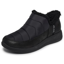 Skechers Women's Cozy Escape Snow Puff Slip-Ins Black/Black 7M