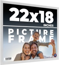 22x18 Frame White Wood Picture Photo Frame with UV Acrylic and Acid Free Backing
