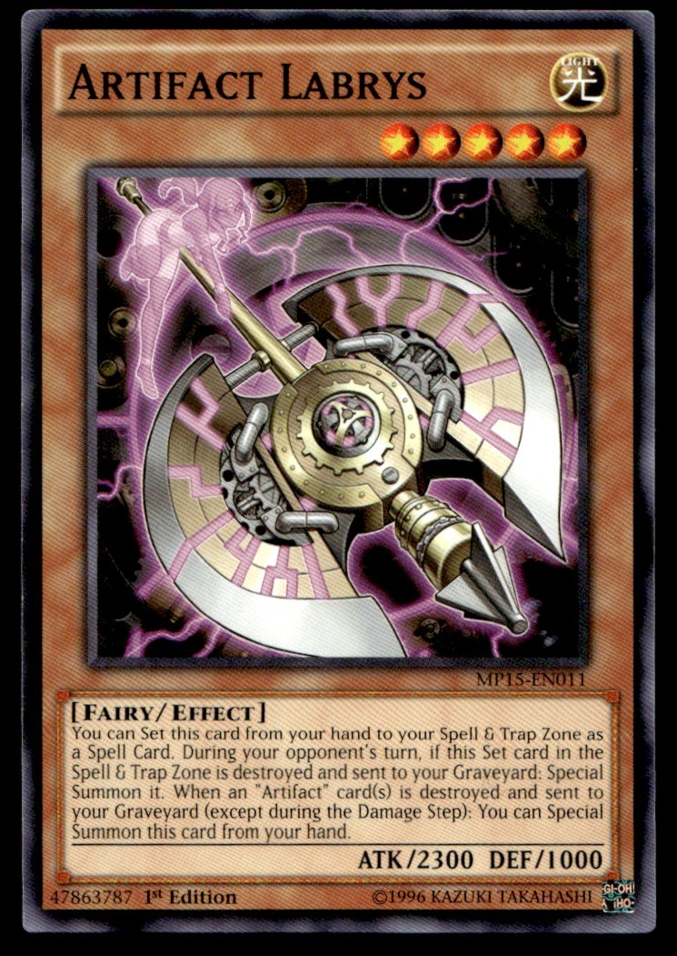 Artifact Labrys - MP15-EN011 - 1st Edition - YuGiOh | Buy 3 Get 5 Free