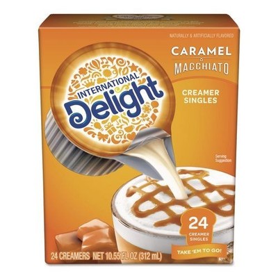 International Delight Coffee Creamer, Caramel Macchiato, 0.5 oz Cups, 24/Box