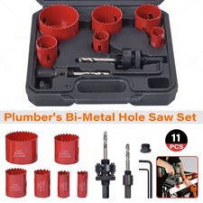 11Pcs Bi-Metal Hole Saw Set HSS Cutter Bits Aluminium Wood PVC Metal 19mm – 57mm
