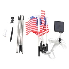 Decorations Outdoor American Flag Lights 6 Pcs Red White Blue Solar Flag Light