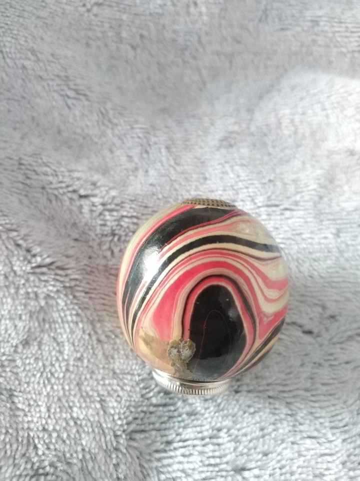 ancien étui oeuf à coudre marbré - Photo 4/4