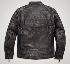 Harley Davidson Men's Dauntless Convertible 2 in 1 Genuine Cow Leather Jacket