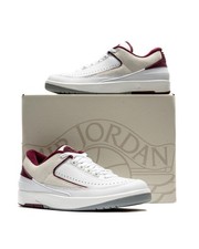 Nike Air Jordan Dos Tenis Retro Parte Superior Baja Blanco Zapatos Entrenadores Clásicos Hombres Talla