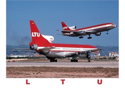 POSTCARD LTU AK TRISTAR LOCKHEED L-1011 NEW UNUSED ORIGINAL AIRLINE EXCELLENT!!!