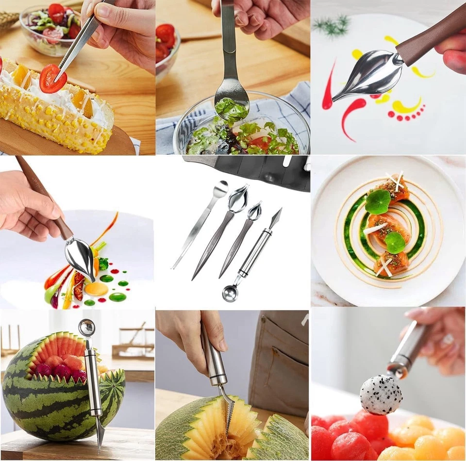 12pc Culinary Plating Kit, Professional Chef Tools for Home & Beginners - Image 4 of 4