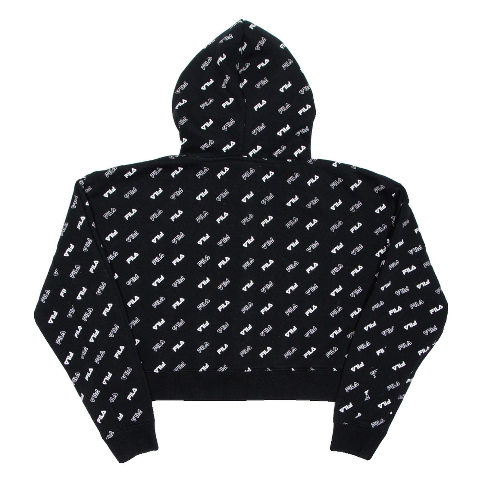 FILA Cropped Felpa Donna Nera con Cappuccio M