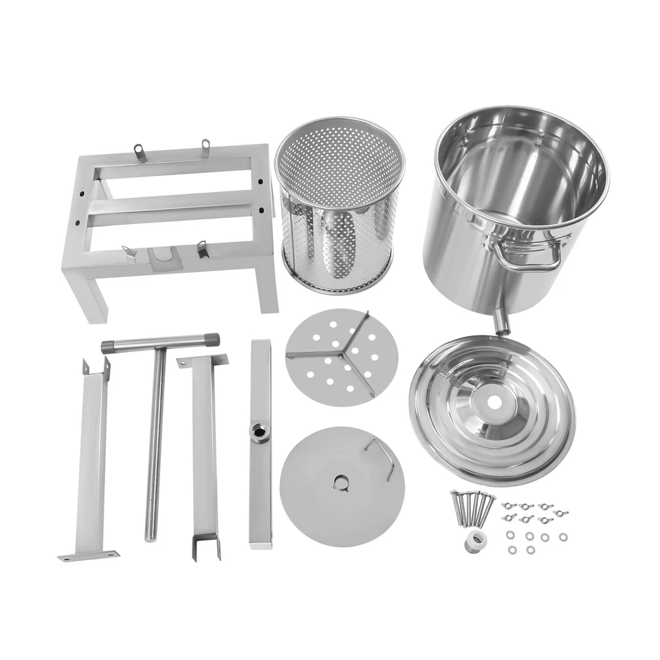 Prensa de sidra de vino de frutas trituradora de uvas máquina de jugos exprimidor para hacer 2,6 gal/10 L Foto 2 de 4