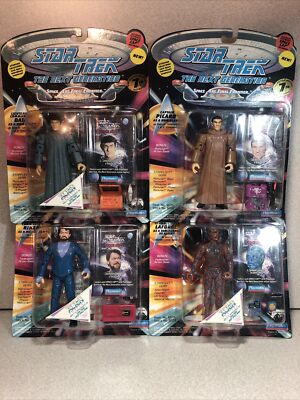 Lot of 4 PLAYMATES 1994 Star Trek Next Generation 7th Season [New On Card] Lot A