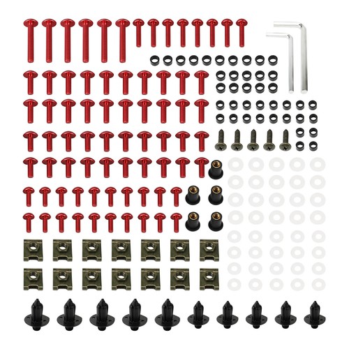 190pcs Complete Fairing Bolts Screws for Kawasaki Ninja 500R ZX10R Z1000 ZZR600 - Picture 10 of 21